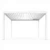 Pergola ogrodowa tarasowa aluminiowa elektryczna LUXE 3 x 4 m Biały z oświetleniem LED