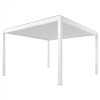 Pergola ogrodowa tarasowa aluminiowa elektryczna LUXE 3 x 4 m Biały z oświetleniem LED