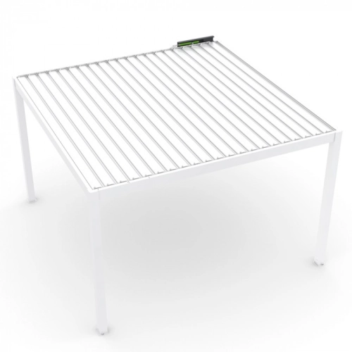 Pergola ogrodowa tarasowa aluminiowa elektryczna LUXE 3 x 4 m Biały z oświetleniem LED
