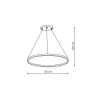 Lampa wisząca Ring 66 cm czarna LED CCT
