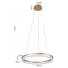 Lampa wisząca Midway Cristal Triangle złoto - transparentna LED CCT