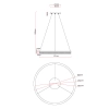 Lampa wisząca Midway Cristal Triangle złoto - transparentna LED CCT