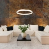 Lampa wisząca Midway Cristal Triangle złoto - transparentna LED CCT