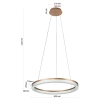 Lampa wisząca Midway Cristal Triangle złoto - transparentna LED CCT