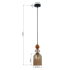 Lampa wisząca Tropea bursztynowa 1xE27