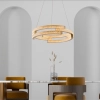 Lampa wisząca Tarja złota LED CCT