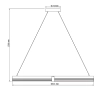 Lampa wisząca Plum Triangle 80 cm czarno-transparentna LED CCT