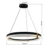 Lampa wisząca Plum Triangle 80 cm czarno-transparentna LED CCT