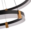 Lampa wisząca Plum 60 cm 40 cm czarno-transparentna LED CCT