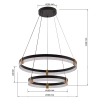 Lampa wisząca Plum 60 cm 40 cm czarno-transparentna LED CCT