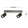 Spot Parma 2 czarny 2xGU10 LED CCT