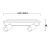 Spot Parma 2 czarny 2xGU10 LED CCT