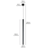Lampa wisząca Lungo 1 czerwona 1xG9