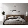 Lampa wisząca Halifax czarna LED CCT