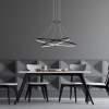 Lampa wisząca Halifax czarna LED CCT