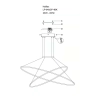 Lampa wisząca Halifax czarna LED CCT