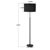 Lampa podłogowa Fogo czarna 2xE27