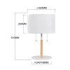 Lampa stołowa Fogo biała 2xE27