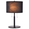 Lampa stołowa Fogo czarna 2xE27