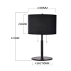 Lampa stołowa Fogo czarna 2xE27