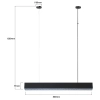Lampa wisząca Mira M czarna Tuya LED CCT