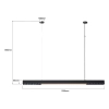 Lampa wisząca Cali L czarna Tuya LED CCT
