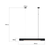 Lampa wisząca Cali M czarna Tuya LED CCT