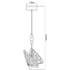 Lampa wisząca Mariposa 1 srebrna LED CCT