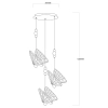 Lampa wisząca Mariposa 3 srebrna LED CCT