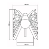 Kinkiet Mariposa srebrny LED CCT