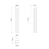 Kinkiet Linea 45 cm czarny LED CCT