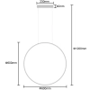 Lampa wisząca Mirror biała LED CCT