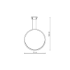 Lampa wisząca Mirror czarna LED CCT