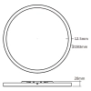 Plafon Pryzma 28 cm czarny LED CCT