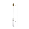 Lampa wisząca Ambiente złota LED CCT