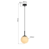 Lampa wisząca Dorado czarna 1xE14