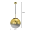 Lampa wisząca Palla złota 1xE14