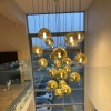 Lampa wisząca Palla złota 1xE14