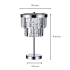 Lampa stołowa Vetro srebrna 1xE14