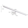 Kinkiet Isla XXL biały 96cm IP44 LED CCT