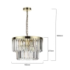 Lampa wisząca Vetro 5 antyczne złoto 5xE14