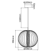 Lampa wiszaca Treviso czarna LED 3000K