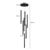 Lampa wisząca Lungo 7 czarna 7xG9