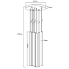 Lampa wisząca Lungo 7 złota 7xG9