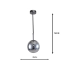 Lampa wisząca Palla chrom 1xE14