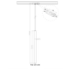 Lampa wisząca do szynoprzewodu Lungo 1 czarna 1F 1xG9
