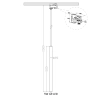 Lampa wisząca do szynoprzewodu Lungo 1 złota 3F 1xG9