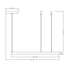 Lampa wisząca Midway złota LED 3000K