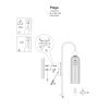 Lampa wisząca Piega 1 smoked 1xE14