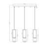 Lampa wisząca Manacor złota 3xGU10